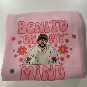 Brand New. Benito on my Mind Pink Crewneck. Size Medium